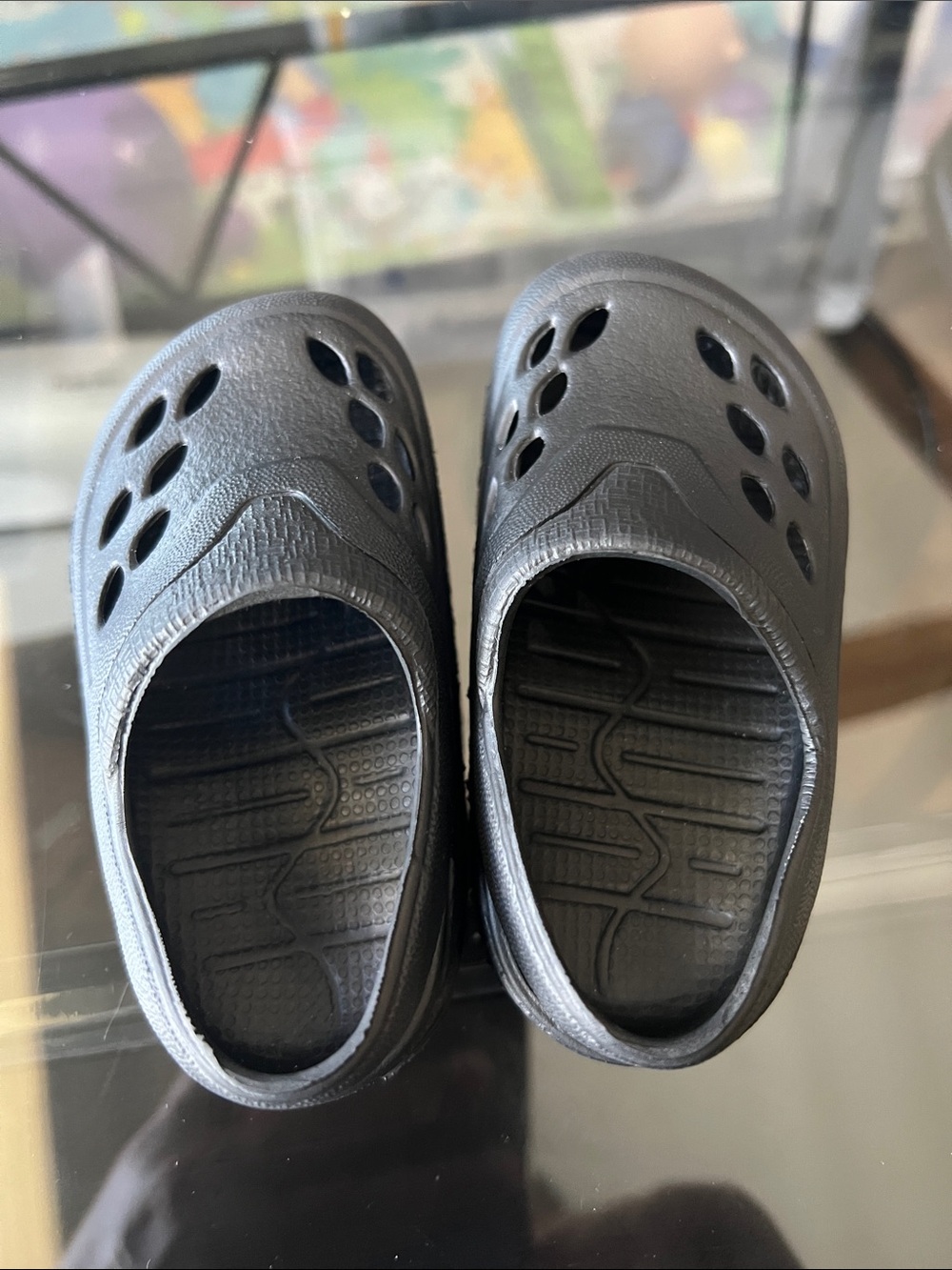 Kids Black Slip-On Clog Shoes